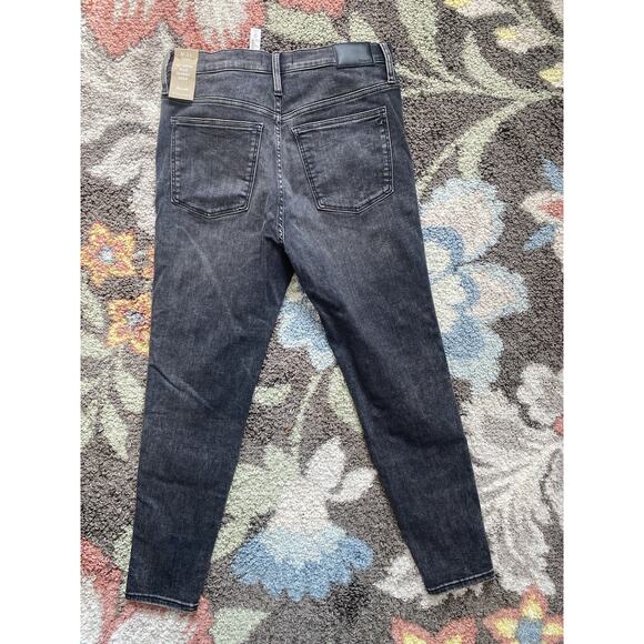 Madewell Jeans Womens Size 31 Skinny Crop Black Faded Casual Denim Pants NWTF - Picture 3 of 15